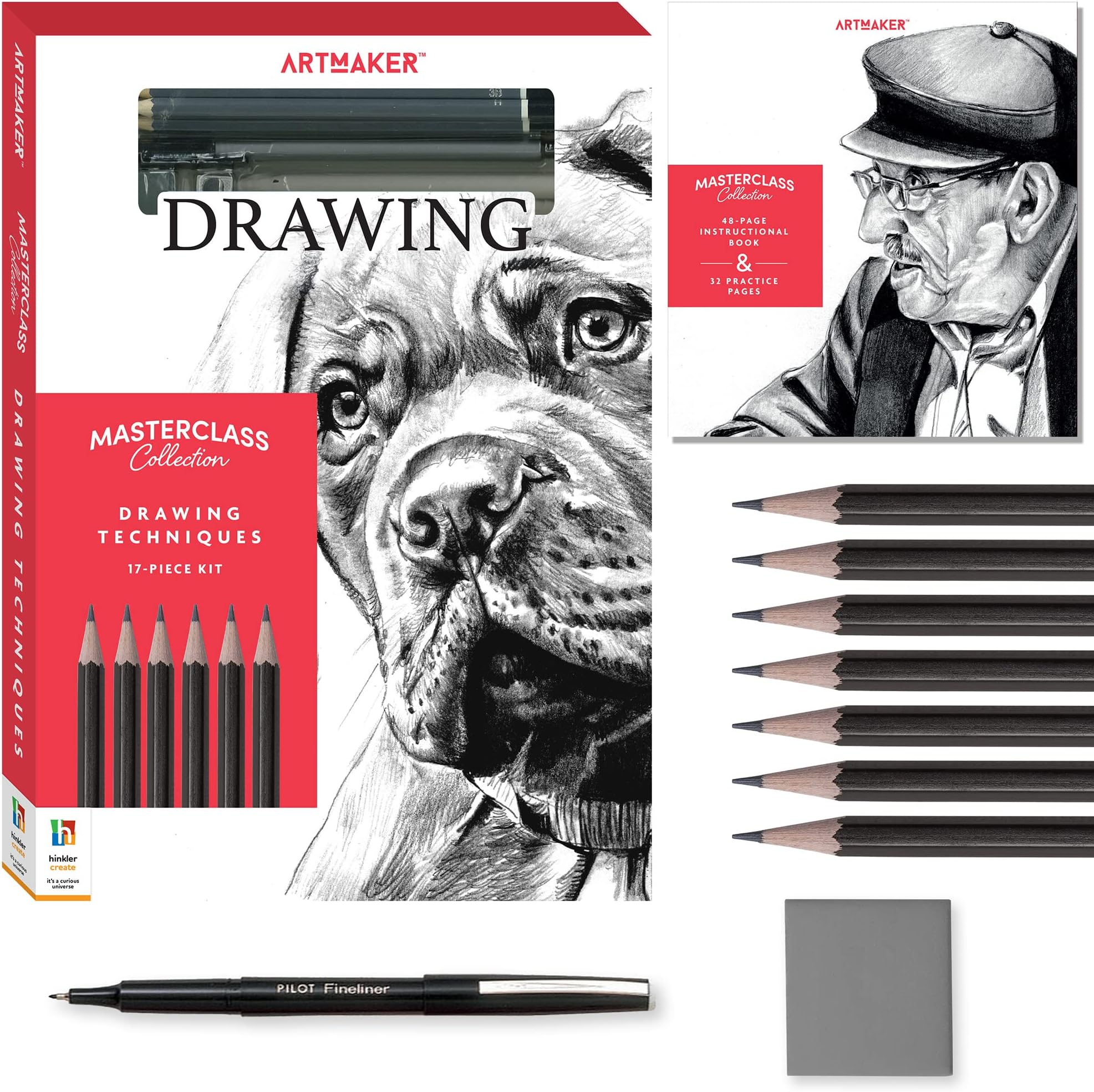 Hinkler Art Maker Masterclass Collection: Drawing Techniques Kit - Adults Drawing Kit - Lifelike Drawing - Drawing Stationary - Advanced Drawing Guide - Arts and Craft for Adults - Craft Kits