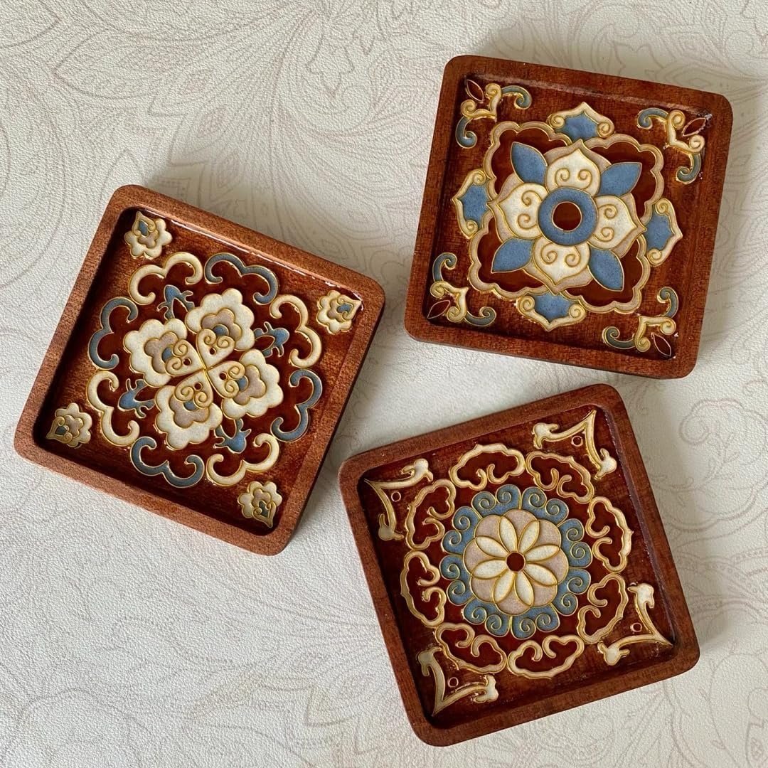 DIY Coasters Craft Kits, Cloisonne Filigree Enamel Art Painting Crafts Coasters Starter Kit, DIY Craft Coasters Supplies for Adults, Hobby for Adults Women Elderly, Handmade Home Decor Gifts image 4
