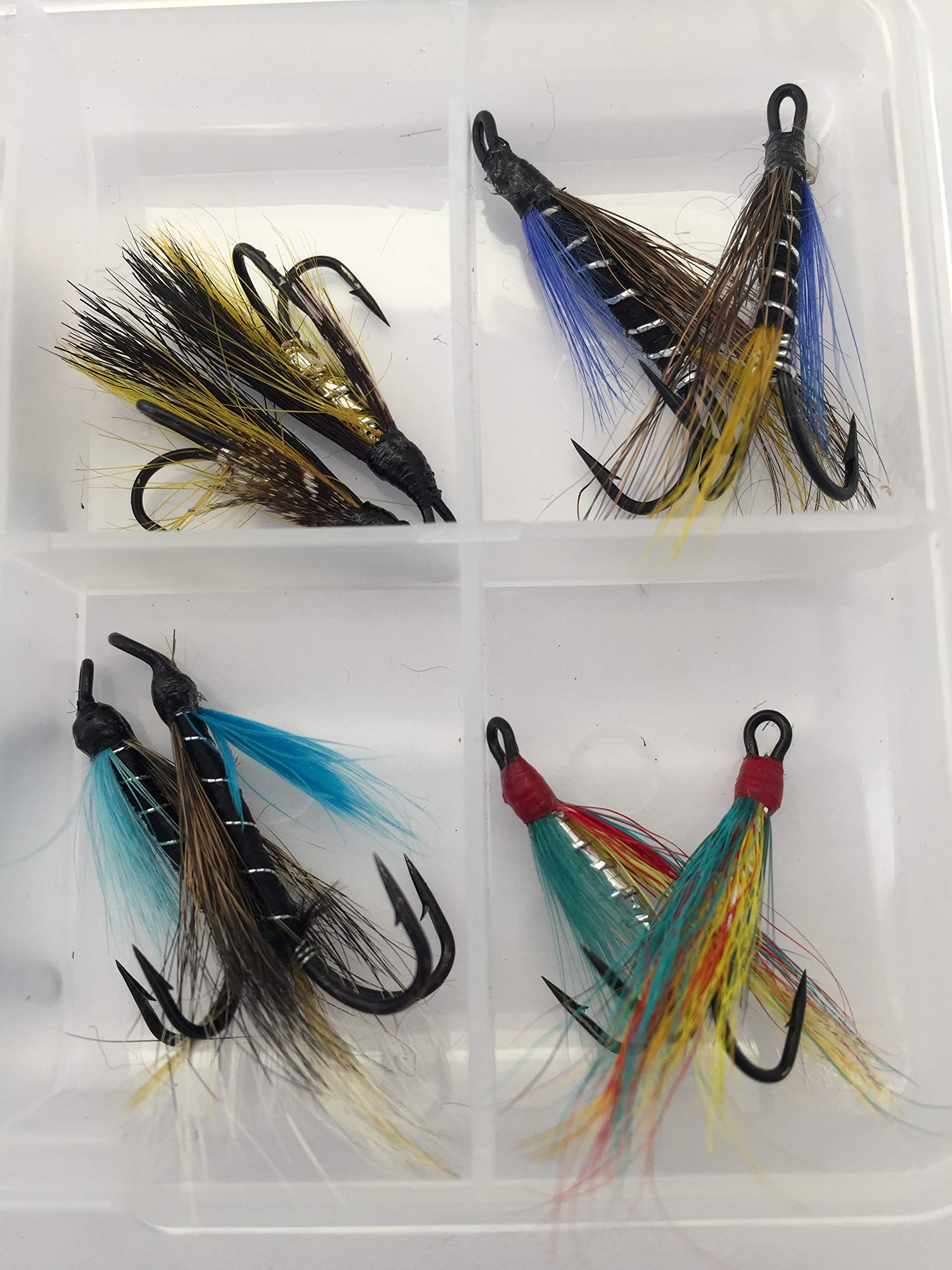 8 Mouches à Saumon Jaune Torrish Double - Tailles 4 à 10 - Pêche