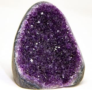 Extreme Rocks & Fossils Amethyst Cluster - 2 to 2.5 lb. Cluster with Polished Edges. Powerful, Deep Purple Crystals. Geode...