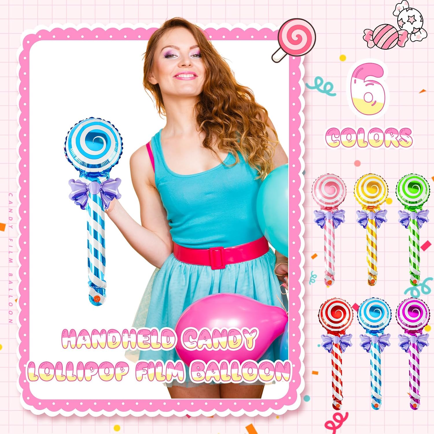 Gejoy 12 Pcs Sweet Candy Balloons Halloween Trunk or Treat Car Decorations image 3