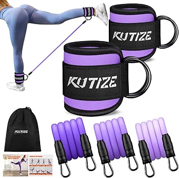 Ankle Resistance Bands for Legs, Booty bands with Ankle Straps for Women