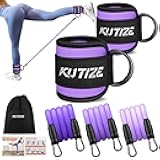 KUTIZE Ankle Resistance Bands with Cuffs for Women & Men - 3-Level Adjustable Leg & Glute Workout Equipment, Portable Home Gym Exercise Bands for Kickbacks, Hip Thrusts, Yoga, Strength Training