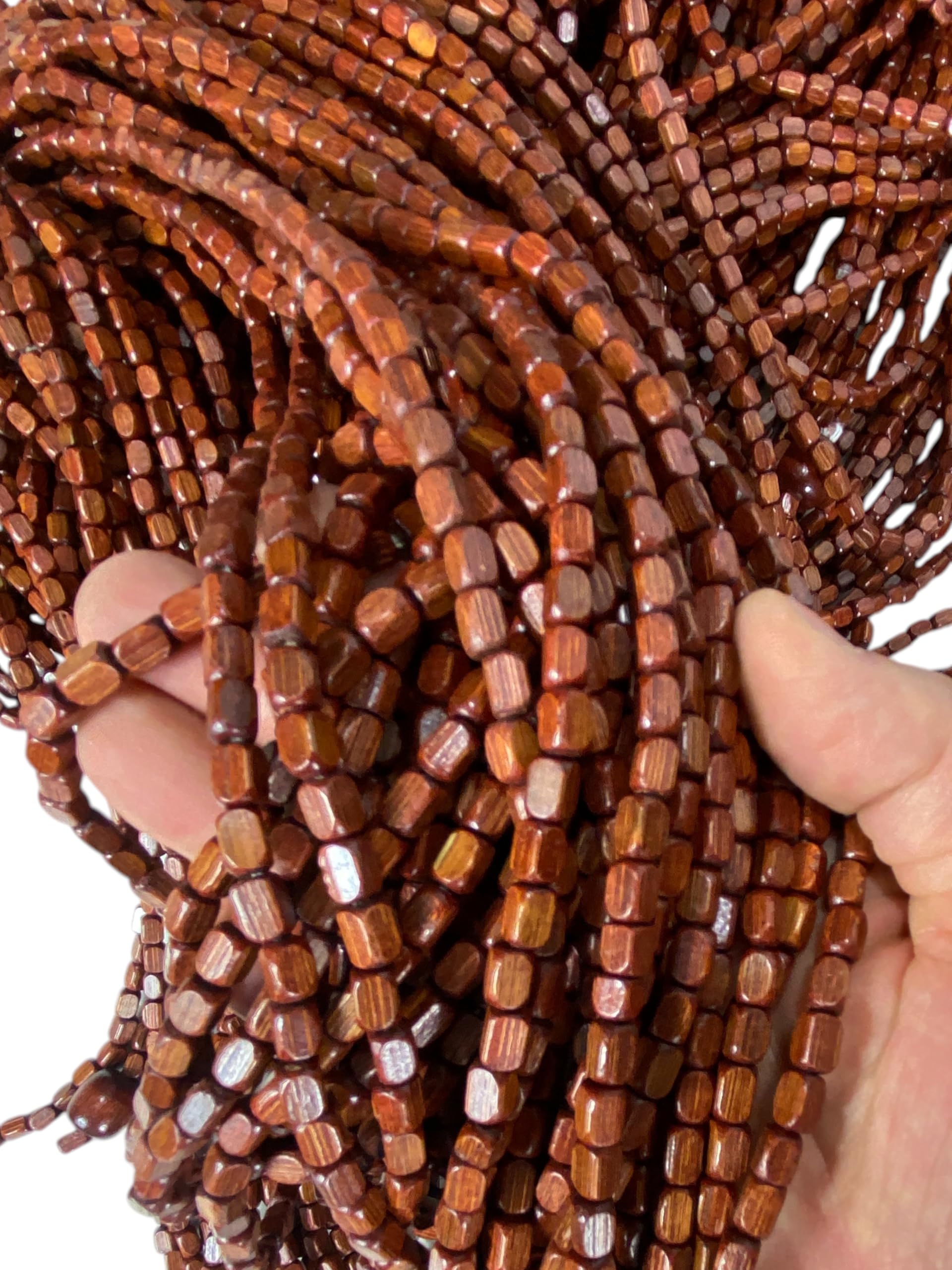 Rideau à perles en bois marron fait à la main Nature – fils bambou 100 % naturel – tige noire – Usage intérieur – Décoration de porte – 100 x 220 cm