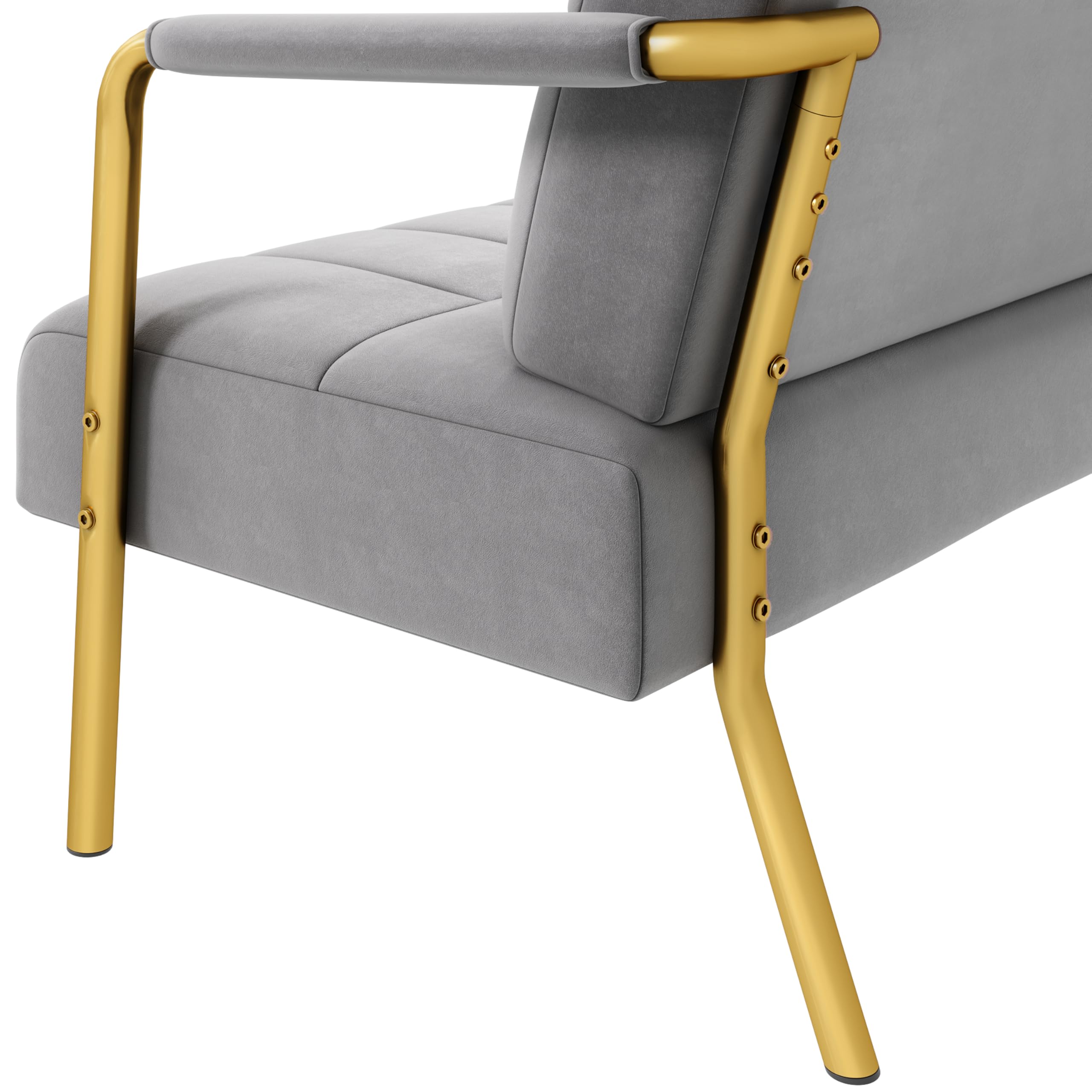 Yaheetech Divano Imbottito a 2 Posti in Velluto Divanetto da Salotto con Braccioli 143,5 cm × 71,5 cm × 75,5 cm Sofa Moderno con 2 Cuscini Divano per Soggiorno Camera da Letto Grigio Chiaro