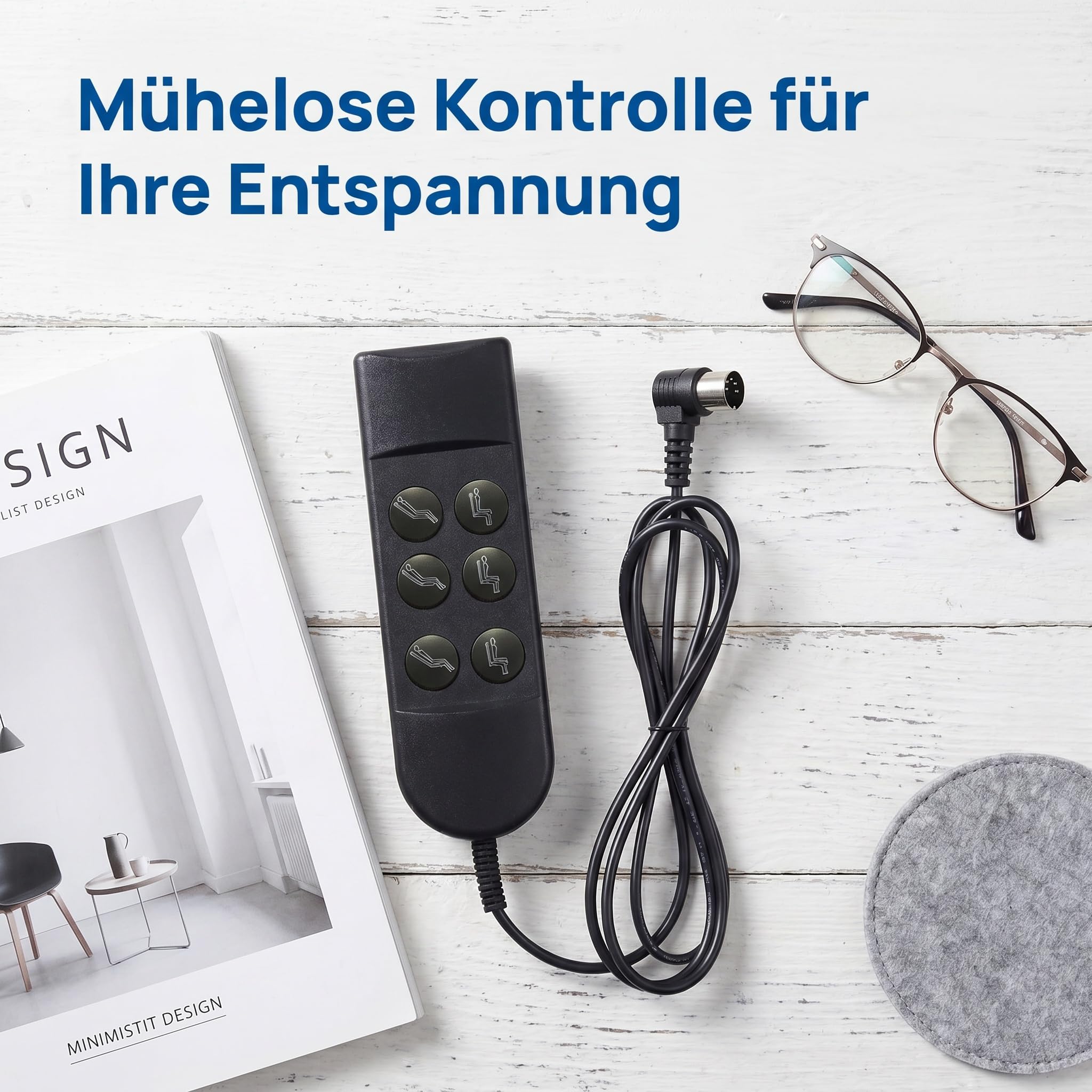 Elektrischer Ruhesessel Controller, Liegesessel Fernbedienung, Sechs Tasten Fernbedienung für Liftsessel, Austausch Manueller Haushaltswerkzeuge Universal für Hebesessel, Lehnstuhl, B