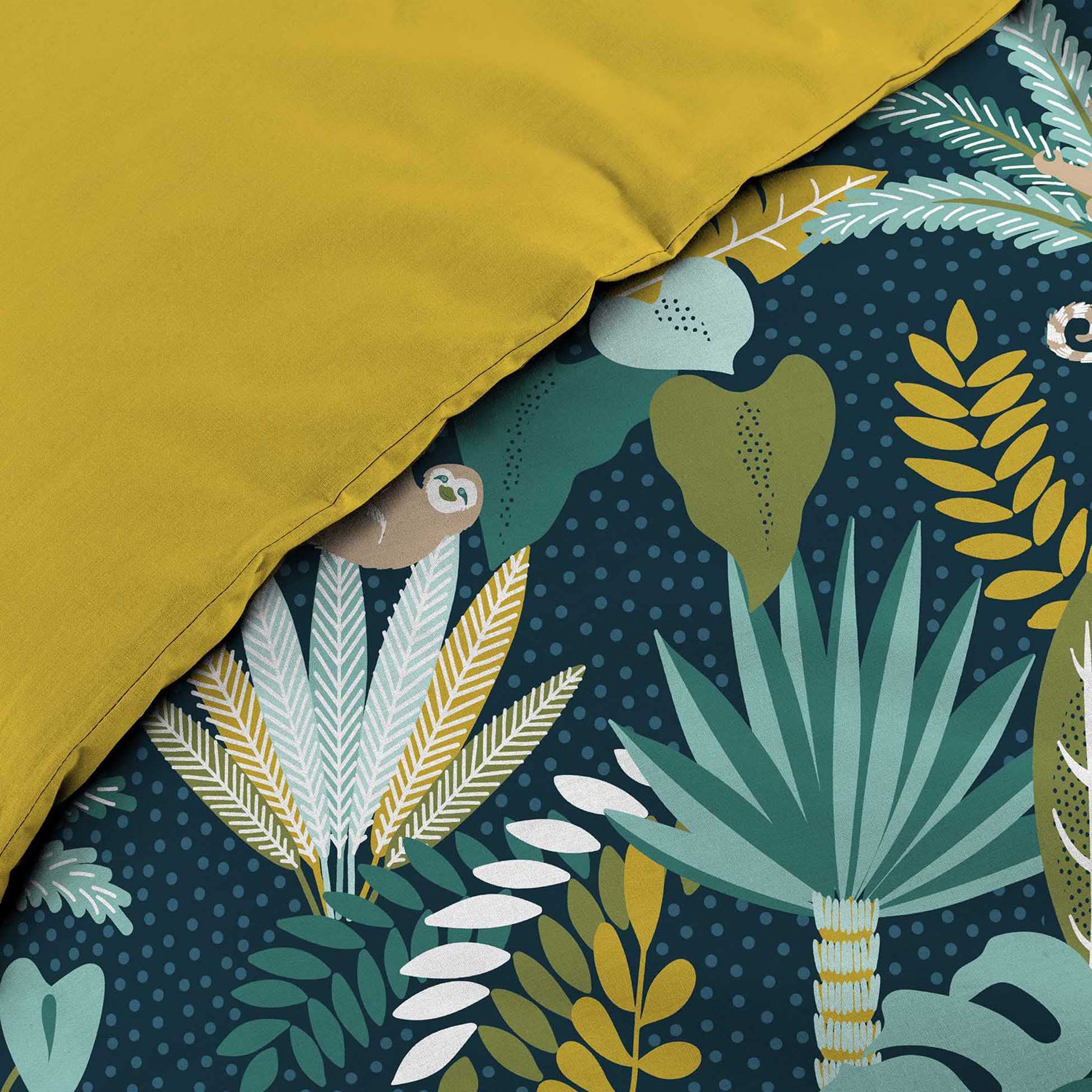 Housse de couette 240 x 220 cm en microfibre de flanelle Solene