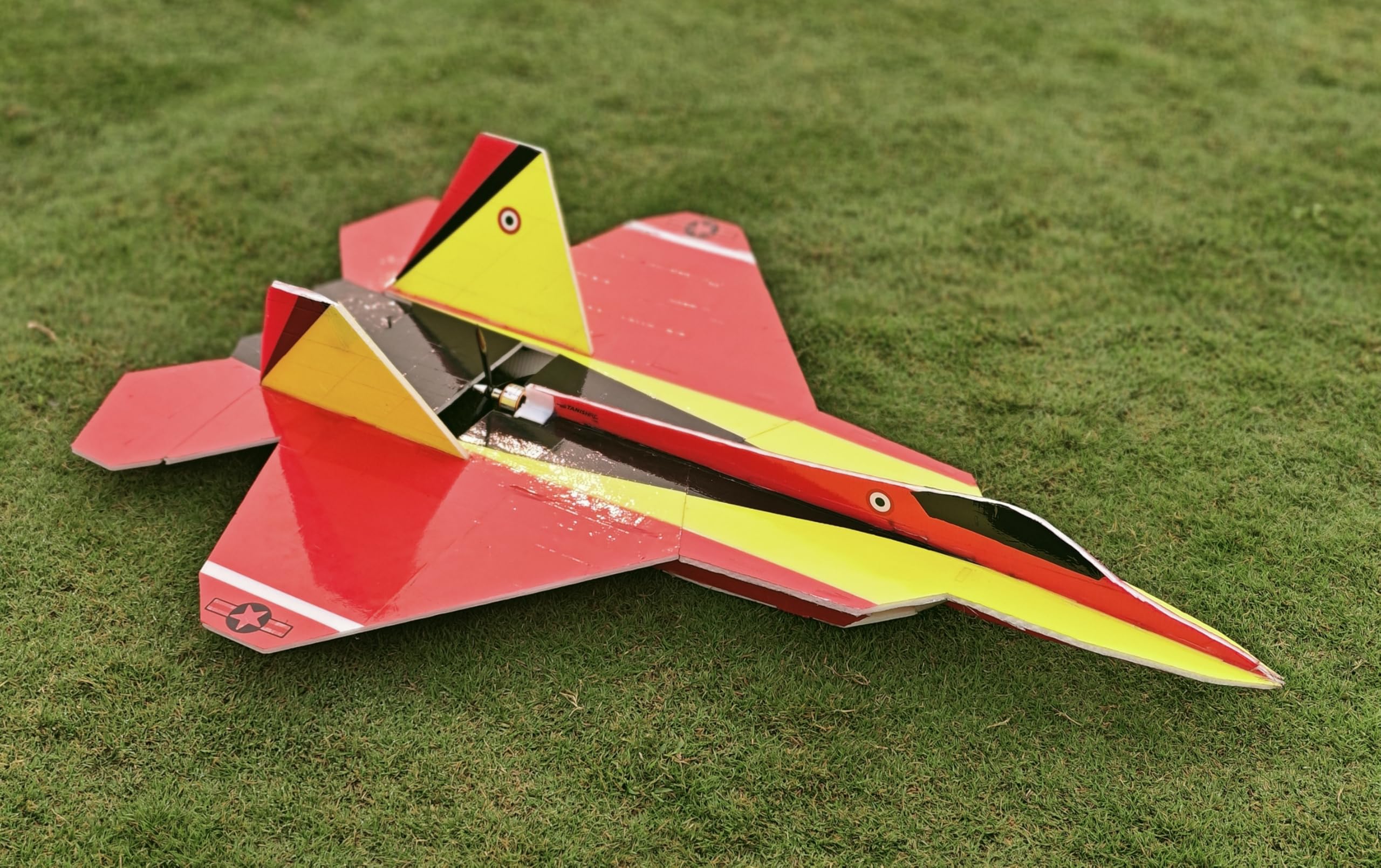 Ft-22 Raptor DIY Rc Plane Speed Build Kit, Jet Fighter Stunt RC Airplane Aircraft Fighter, Rc Plane, Tanish Rc/No Electronics