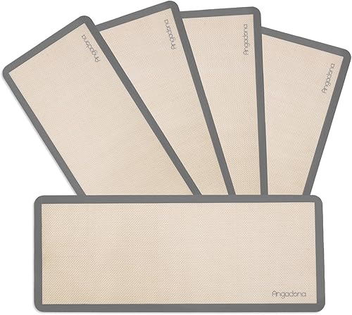 5 alfombrillas de silicona para hornear para cosecha, bandejas de tamaño mediano (gris, M - mediano)
