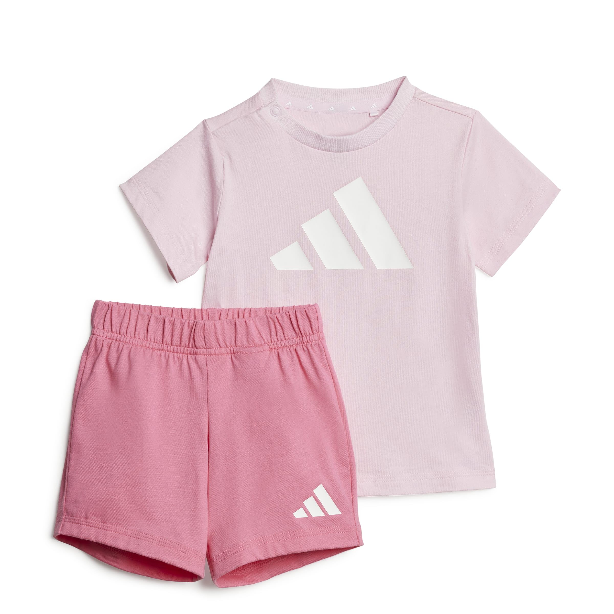 adidas Unisex Baby Essentials Big Logo Set Track Suit, clear pink/white, 18-24 Months