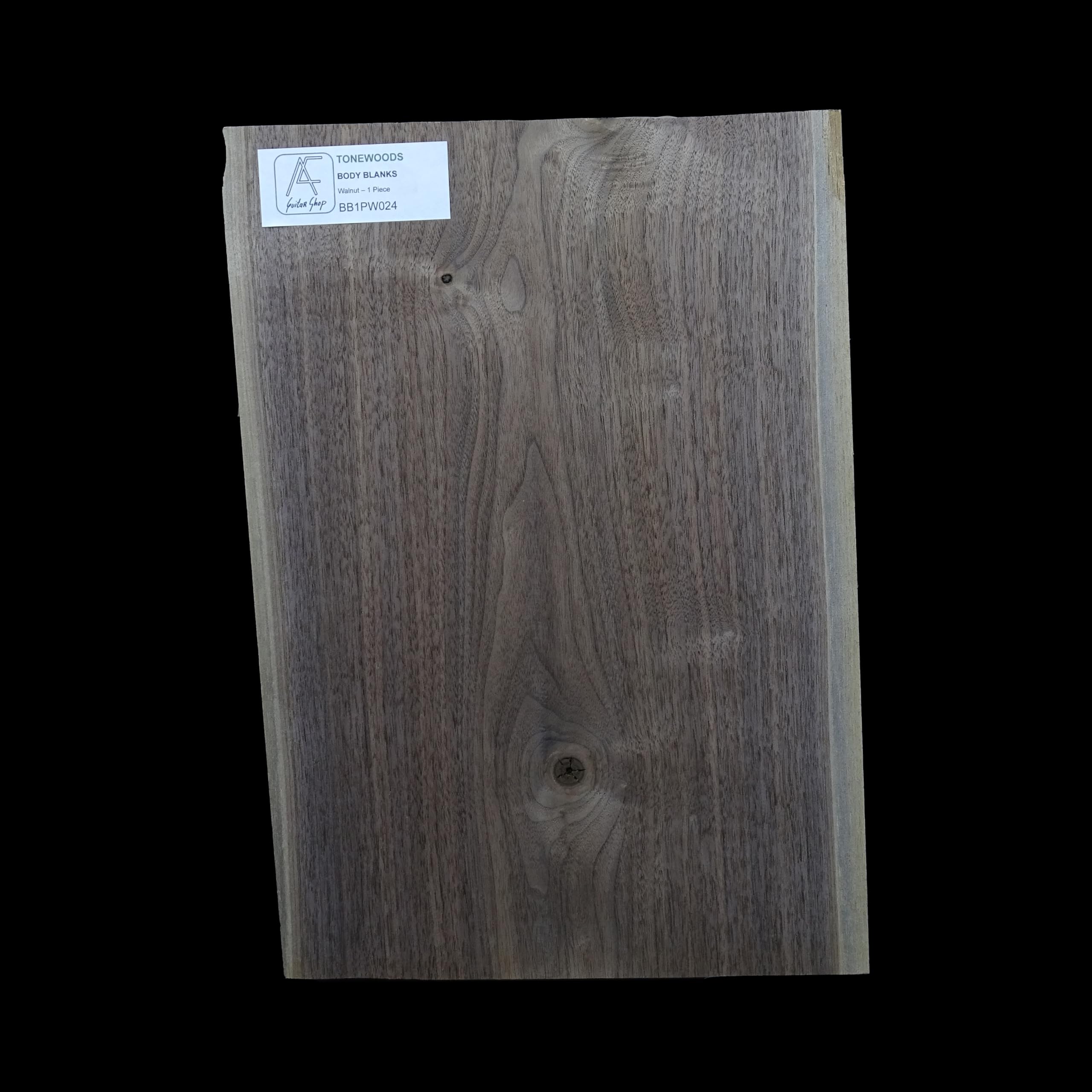 Bois lutherie corps guitare noyer américain AC Premium blank BB1PW024