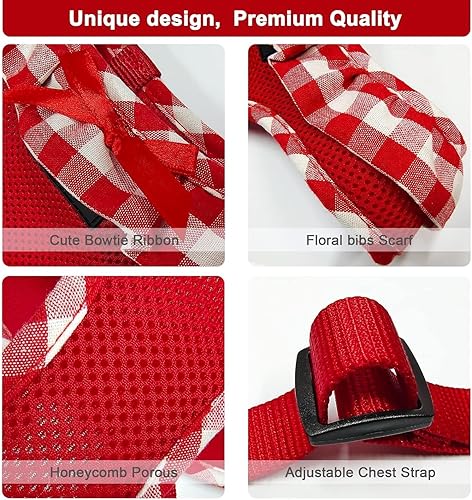 Miniatura 20 de SuperBuddy Arnés para perro de malla suave mejorado, arneses súper transpirables y ligeros para mascotas, para cachorros, perros al aire libre