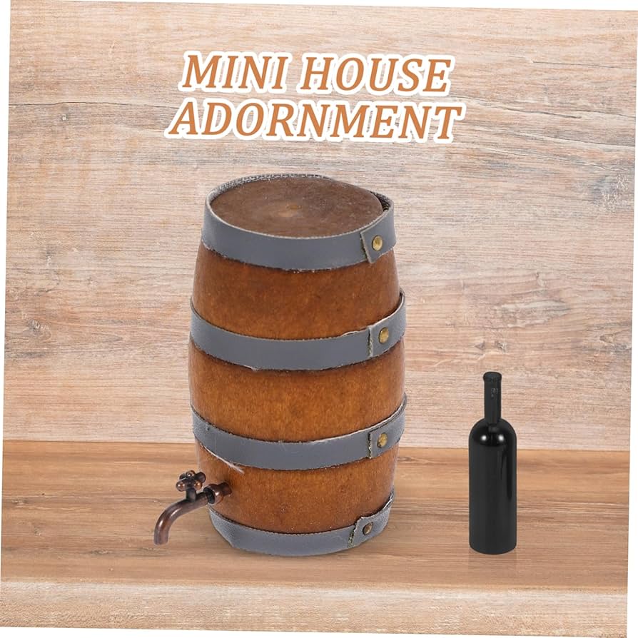 ビール樽　新品未使用 LÖWENBRÄU 木製樽風インテリア小物 2個セット ビール樽 新品未使用 LÖWENBRÄU 木製樽風インテリア小物 2個