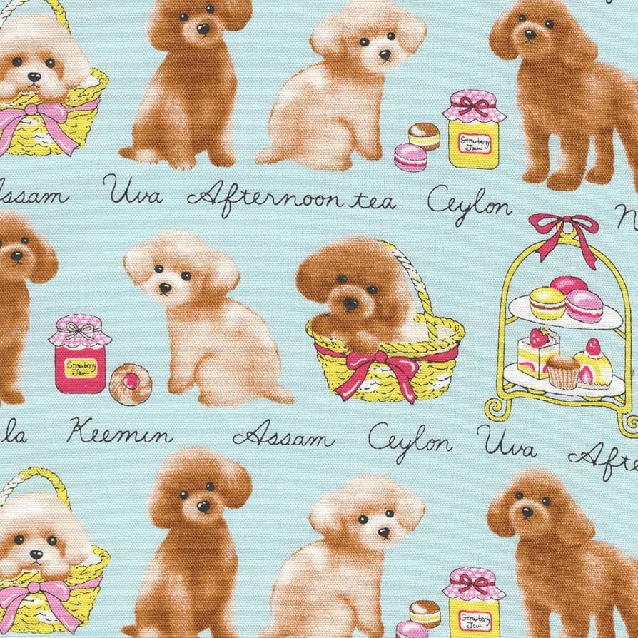 激レアトイプードルとうさぎパネル生地　ハンドメイド Amazon | 【FUWARI・染布 シリーズ オックス プリント