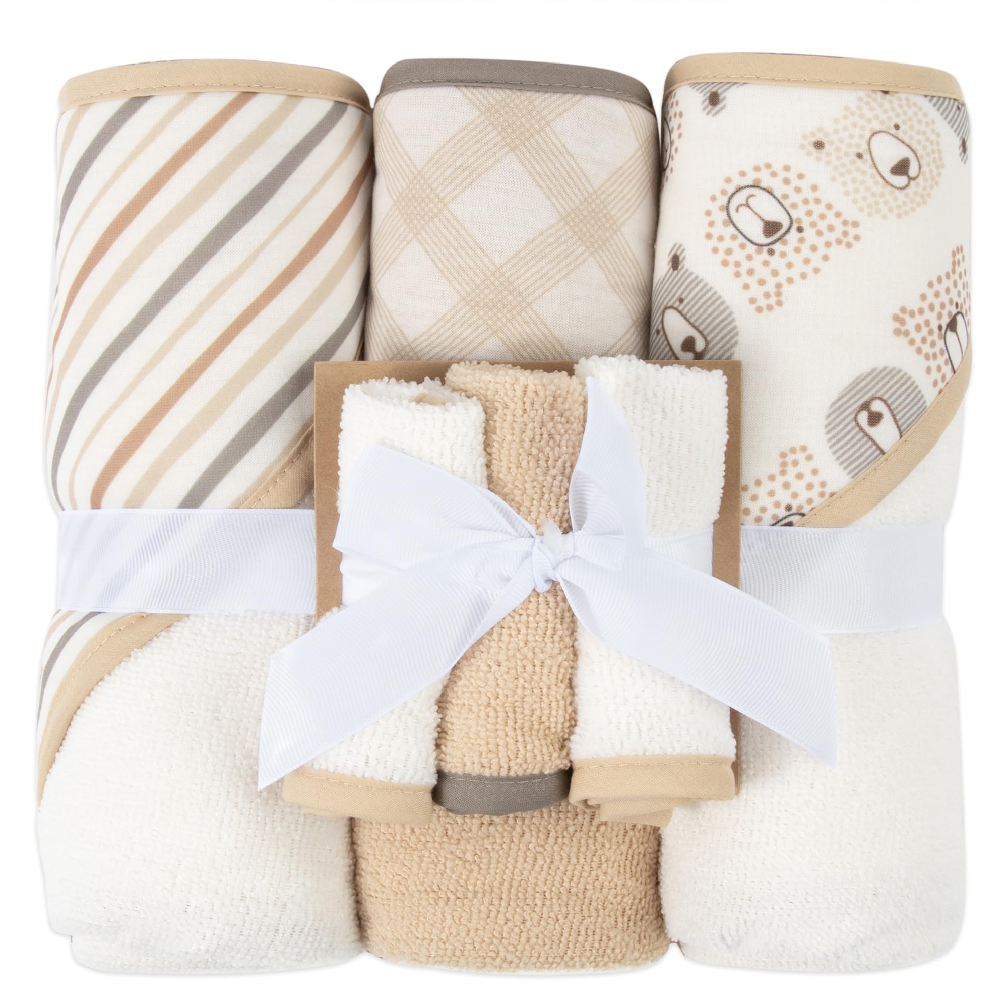 Amazon.com: Hooded Baby Bath Towel and Washcloth 6 Piece Set for