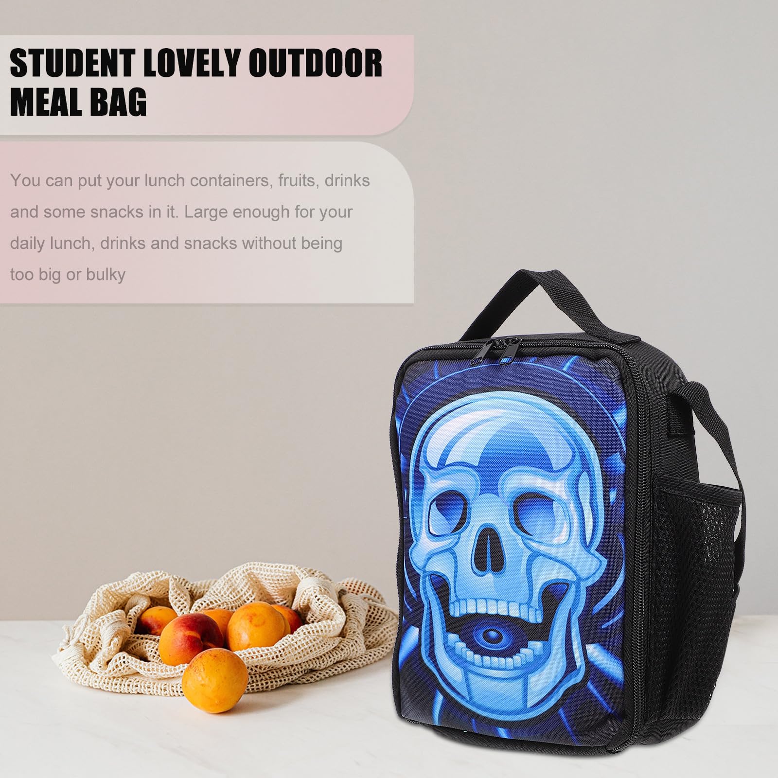Abaodam 3 Pezzi Borsa Pranzo e Studenti in Poliestere Grande Capacità, Design Creativo e Multiuso per Picnic e Scuola