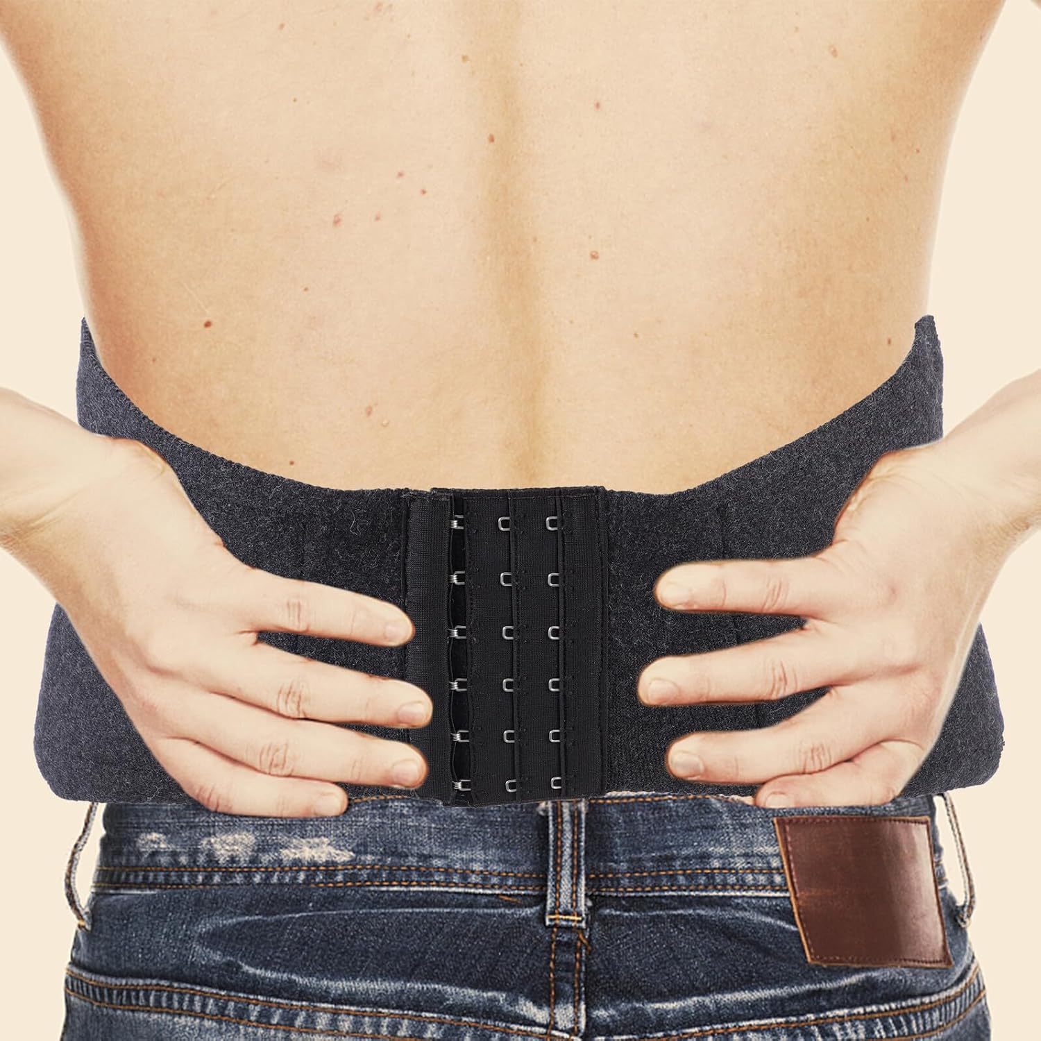 Lumbar Support Belt with Thickened Cashmere Warmth Ergonomic Waist Support Strap for Men and Women Easy to Wear Back Brace for Lower Back Relief and Waist Protection