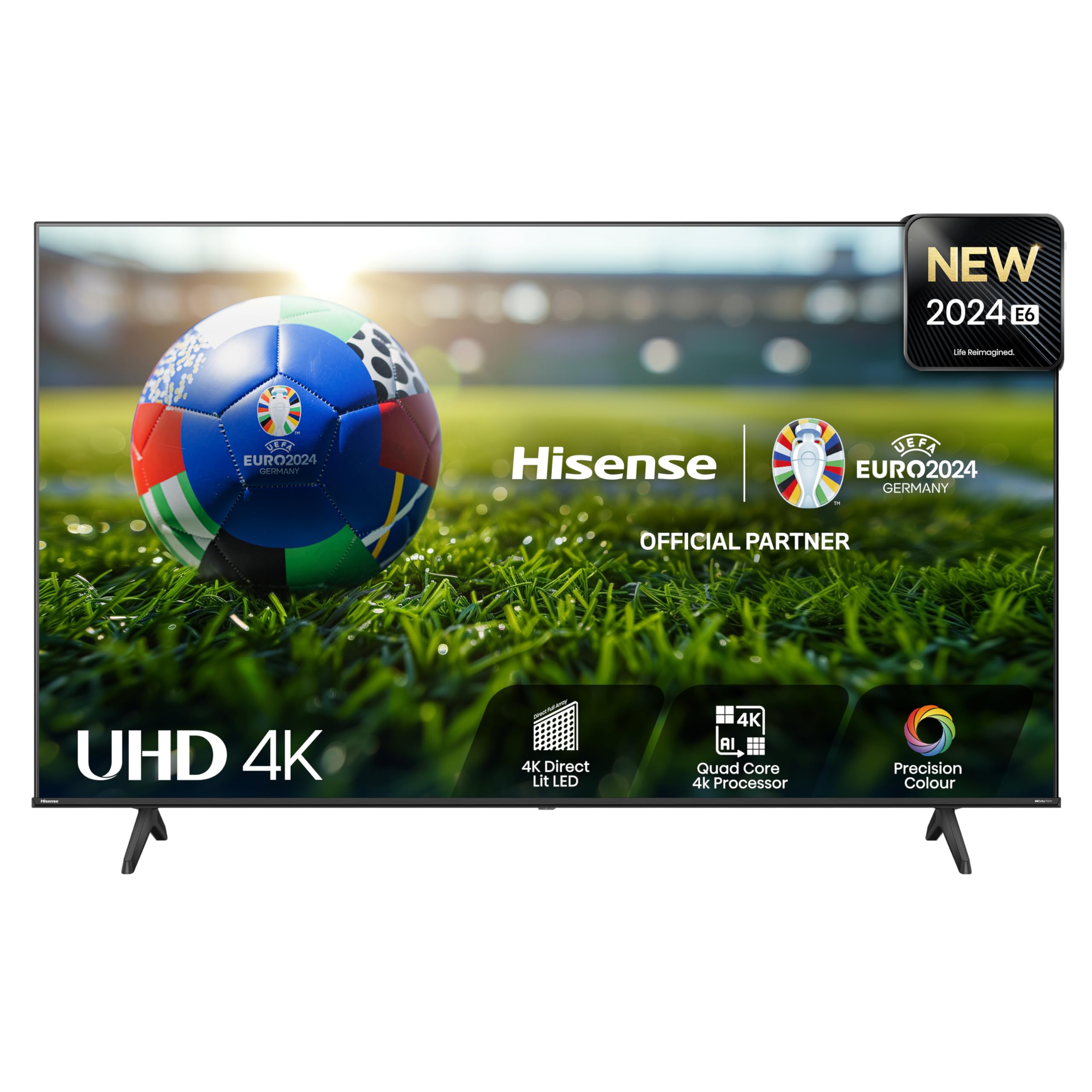 Hisense 43 Inch 4K Smart TV 43A6NTUK - Dolby Vision, Game Mode PLUS with 60Hz VRR ALLM, Smooth Motion, AI Sports Mode, Vidaa OS with Freely, Youtube, Netflix and Disney+ & Now TV (2024 Model)