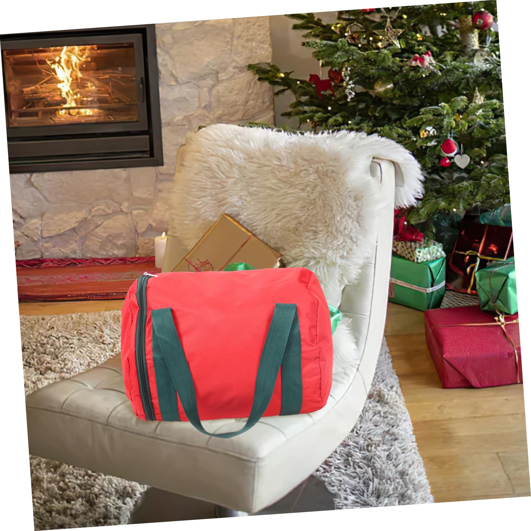 Levemolo Xmas Tree Storage Bag Light Bag Zipper Capacity Holiday Storage for Xmas Lamps and Decorations