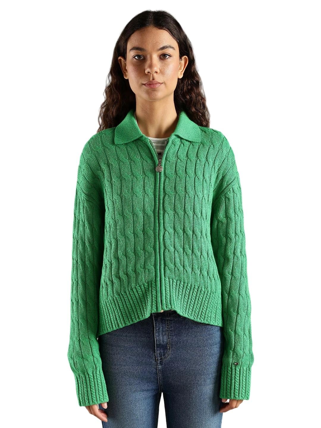 tommy hilfiger Relaxed fit Cotton Spread Collar Cardigan-picture-33