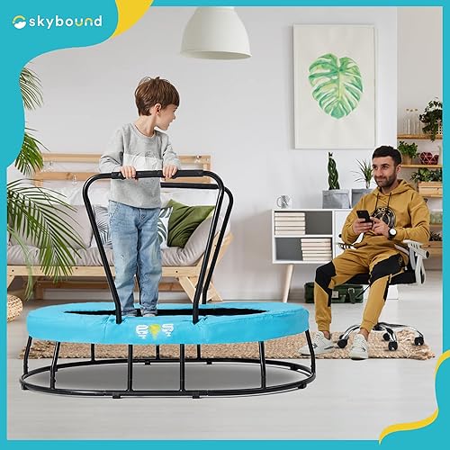Miniatura 5 de SkyBound Trampolín para niños con asa  Mini trampolín para niños con TDAH, autismo y necesidades sensoriales  Juguetes sensoriales para niños