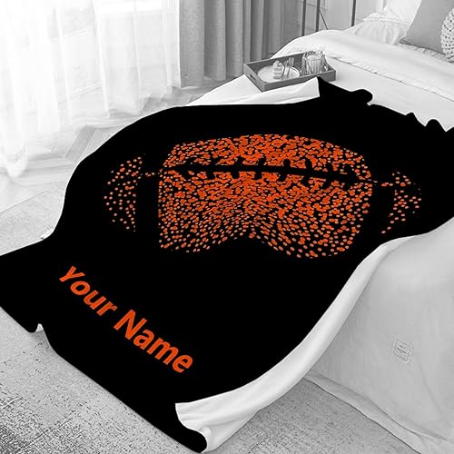 Miniatura 5 de Lynnezilla Manta personalizada con nombre, manta personalizada de rugby con nombre y texto para niños, adultos y familia, regalo de recuerdo de