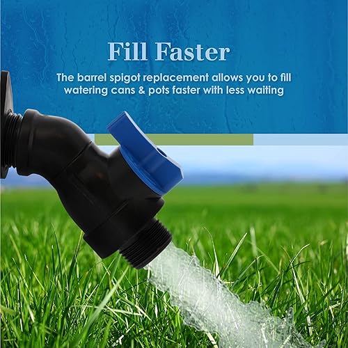 Miniatura 4 de Espiga de barril de lluvia: se adapta a manguera de jardín estándar - Se instala desde el exterior del tambor o barril - Convierte cualquier barril