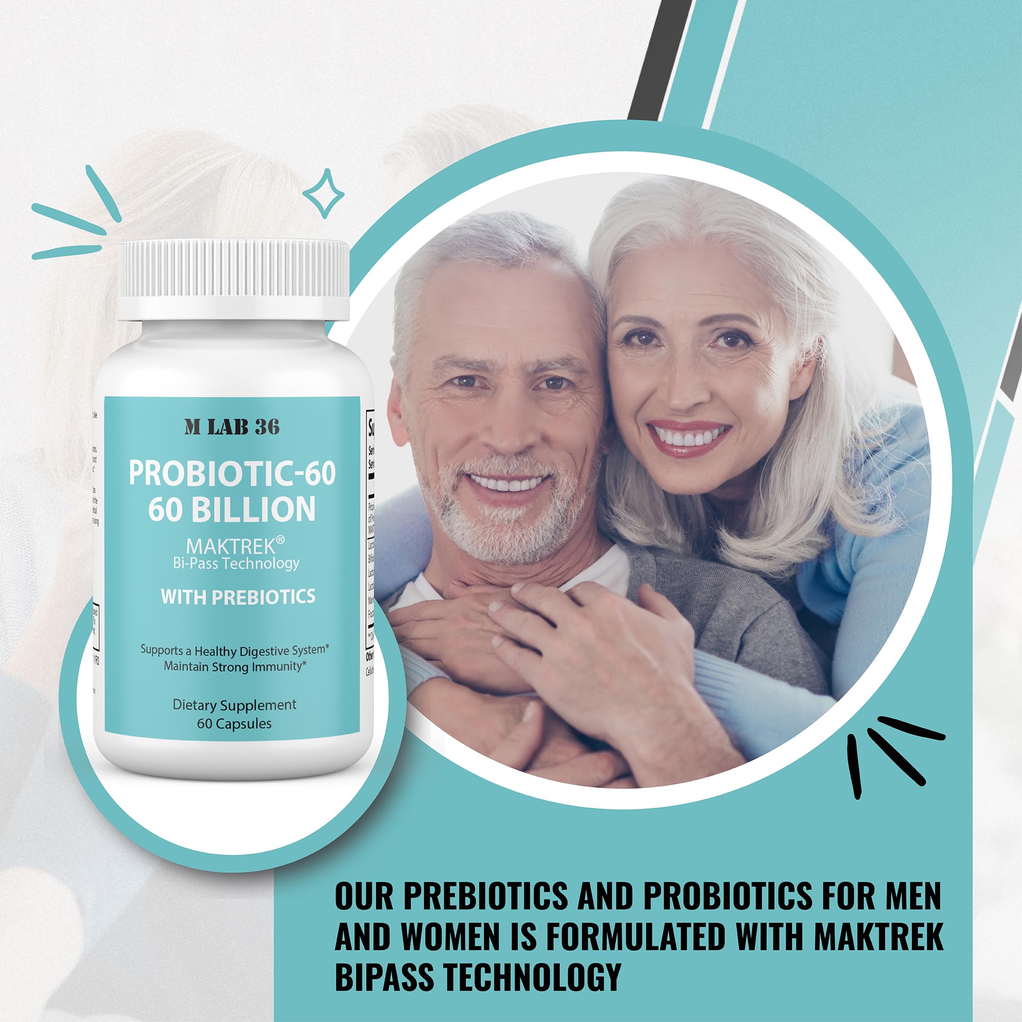 Amazon | プロバイオティクス 600億 60カプセル プレバイオティクス
