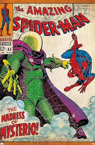 Trends International Marvel Comics Spider-Man - Póster de pared Amazing Spider-Man #66, 22.4 pulgadas de largo x 14.7 W, versión premium sin marco