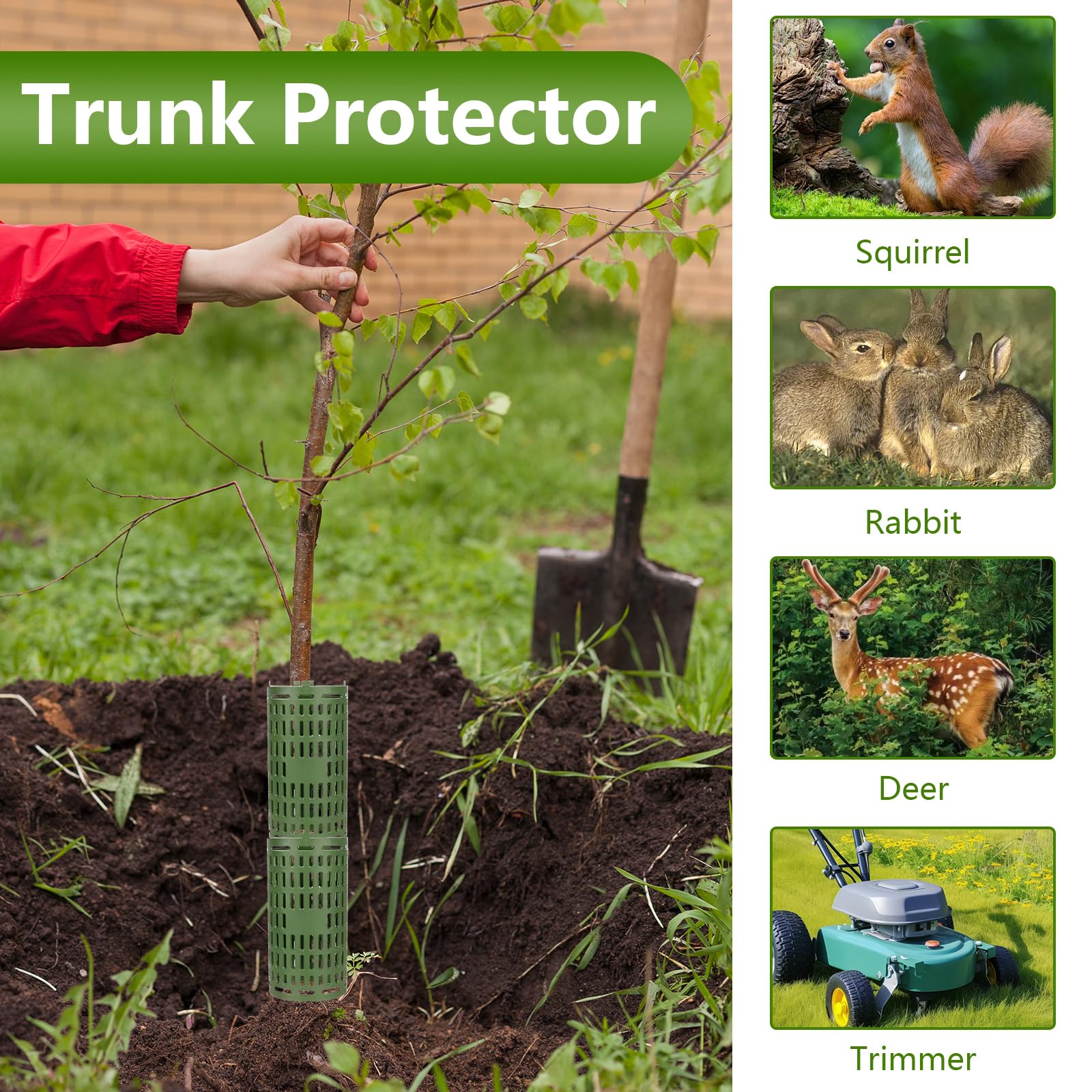 20 Pezzi Protezione per Il Tronco d'Albero con Fascette, Strumenti Protezioni Corteccia Espandibile per Corteccia Danneggiata, Proteggere Tronco di Albero per Prevenire Trimmer Tosaerba e Animali