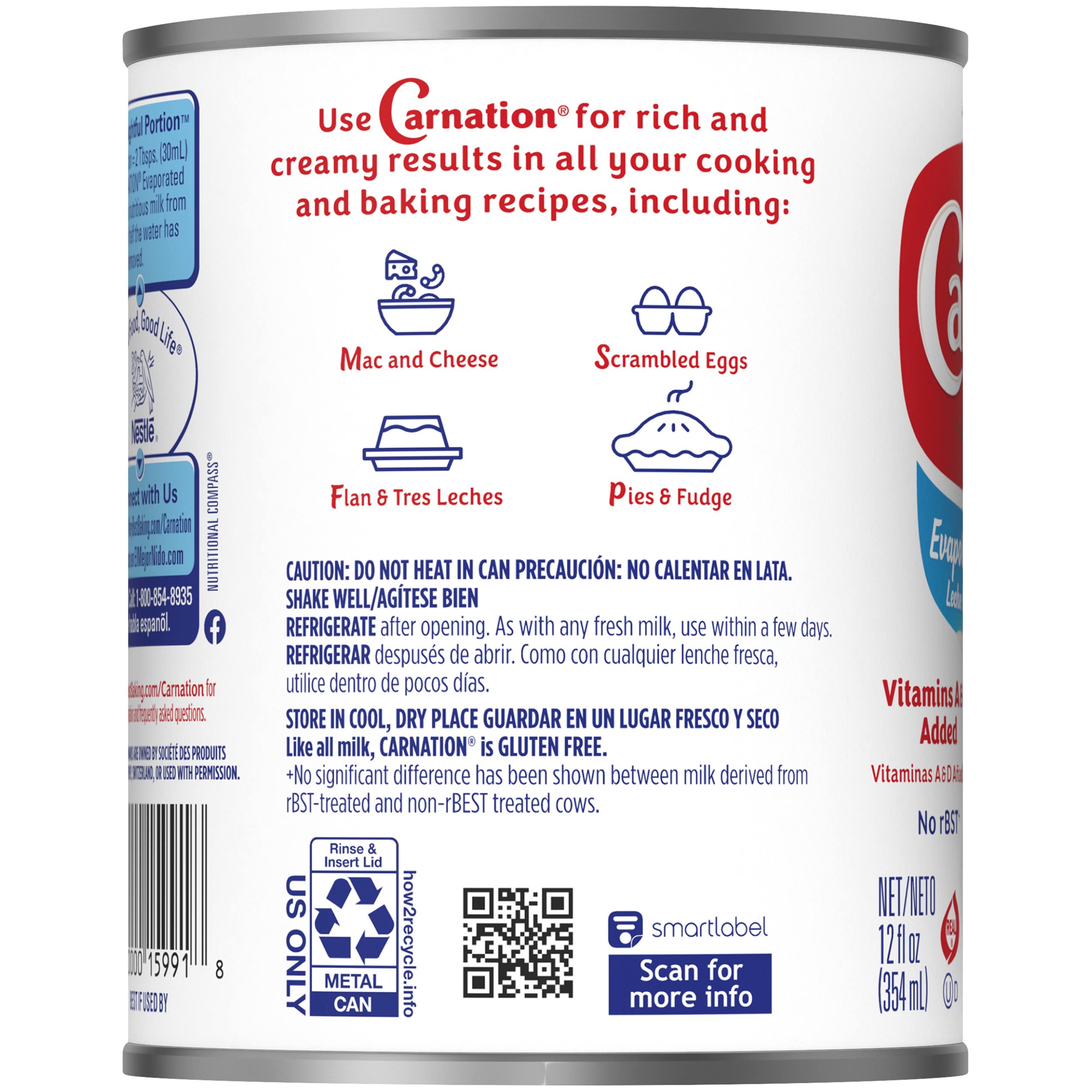 Nestle Carnation Lowfat 2 Evaporated Milk Vitamins A and D Added — view 17