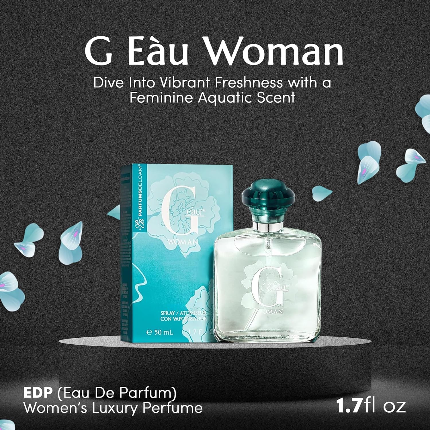 PB ParfumsBelcam G eàu Woman Eau De Parfum Spray for Women – 50 mL Affordable Long Lasting Perfume with Fresh Aquatic Fragrance & Chic Citrus Scent, Made with Premium Oils for Day & Night Use - Image 2