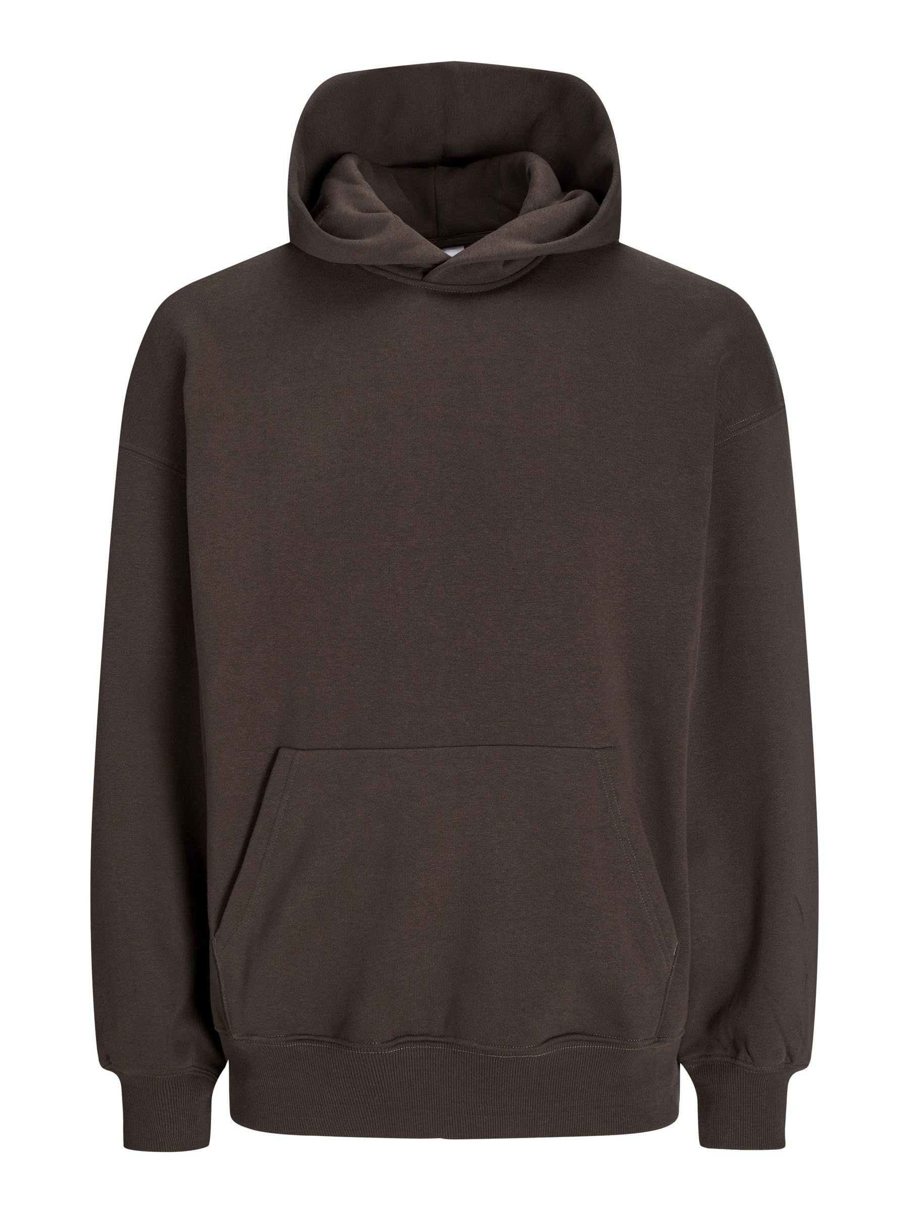 JACK & JONES Men's Jjeurban Edge Sweat Hood Noos Sweatshirt, Mulch, L