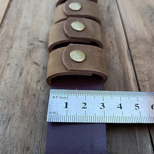 Miniatura 6 de Paquete de 4 llaveros de cuero para cinturón para hombre y mujer, para mantener tu cinturón extra largo
