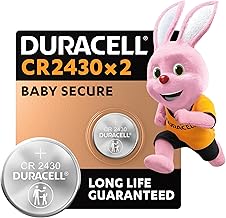 Duracell 2430 Lithium Coin Batteries 3V (2 pack)- Long life guaranteed - For Use in Key Fobs, Small Remotes, and Fitness Watches - Baby Secure Packaging - 10-Year In-Storage Guarantee