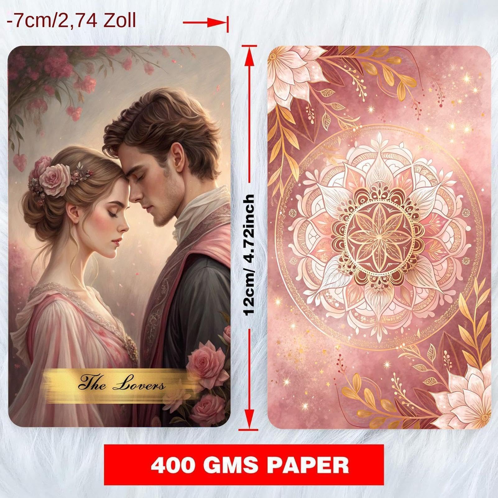 Oracle Card Deck, zestaw do czytania tarota, karty z przewodnikiem Fortune, 78 sztuk, klasyczne, różowe, przenośne karty Oracle do medytacji, na imprezę, do domu, na podróż, urodziny, randkę, duchowe