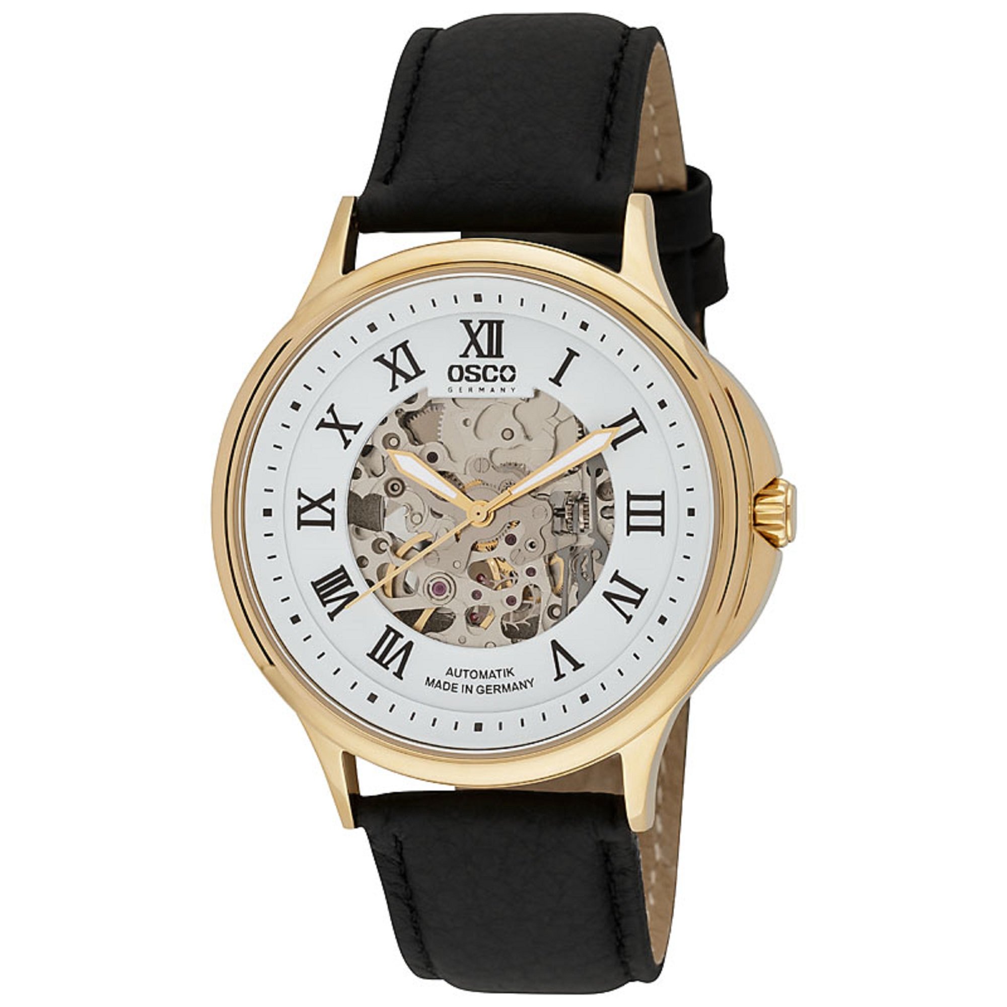 OSCO Germany Automatik Armbanduhr mit Lederband 06213002