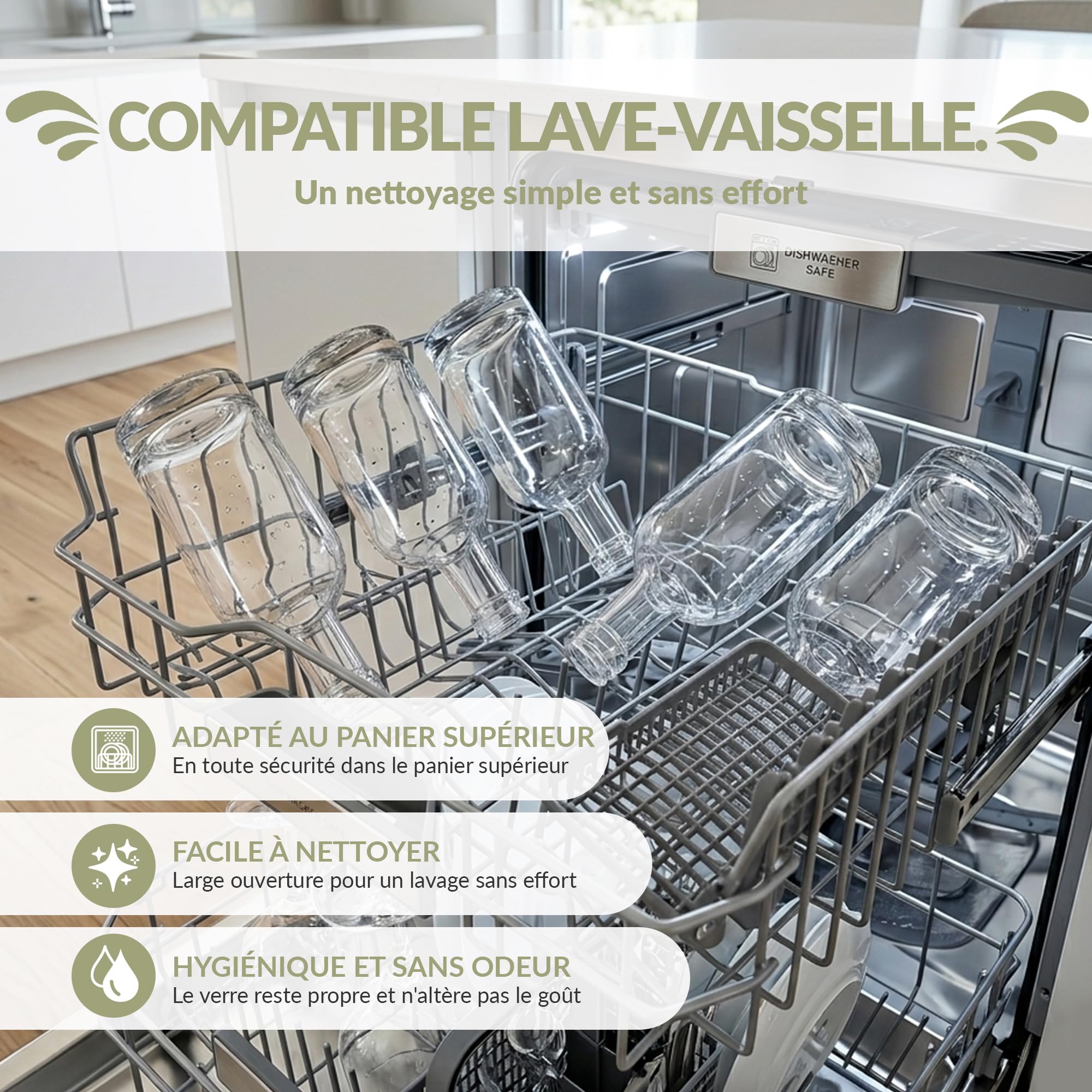 10 bouteille verre 500ml 0,5l – 500 ml lot bouteille en verre eau-de-vie rhum arrangé sirop liqueur verre nocturne bouchon hermétique