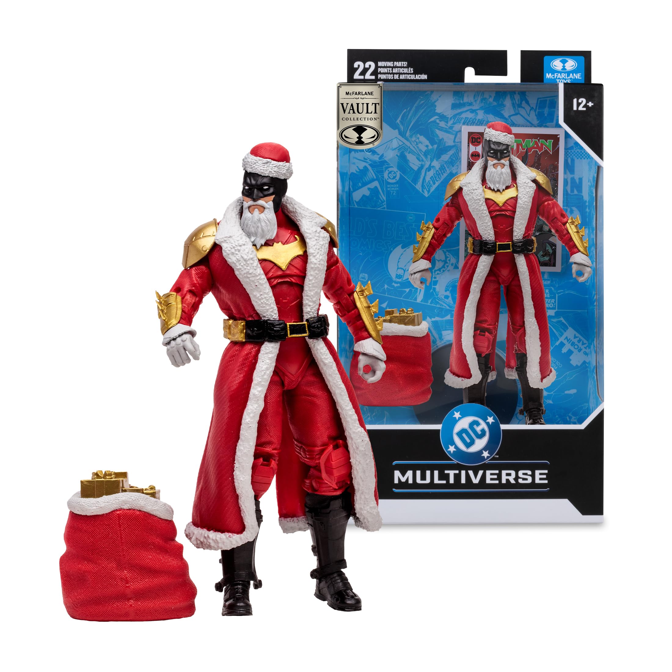McFarlane DC Multiverse Batman Red Santa Suit 7in Action Figure Vault