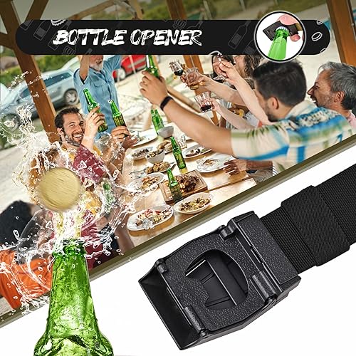 Miniatura 6 de KingMoore Cinturón para hombre - Cinturón de nailon táctico militar de 1.5 pulgadas con hebilla de liberación rápida