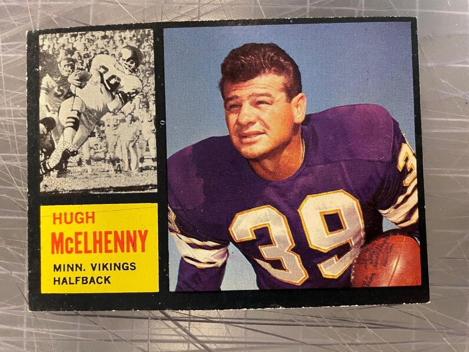 1962 Topps #92 Hugh Mcelhenny Minnesota Vikings Football Card Ex/mt - Unsigned Football Cards