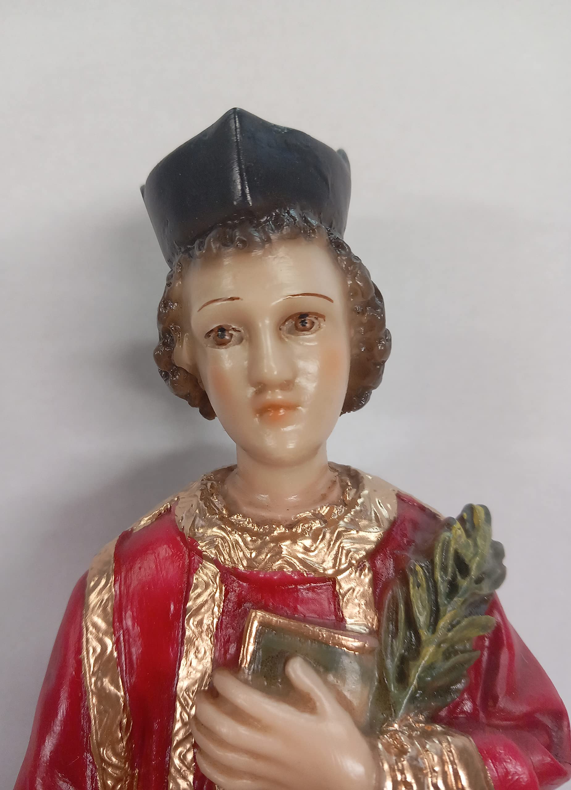 Generico Arte Sacra Caravaggio Statua San Lorenzo cm 28 (11,02 inches) in resina decorata a mano di produzione artigianale ideale per interni ed esterni