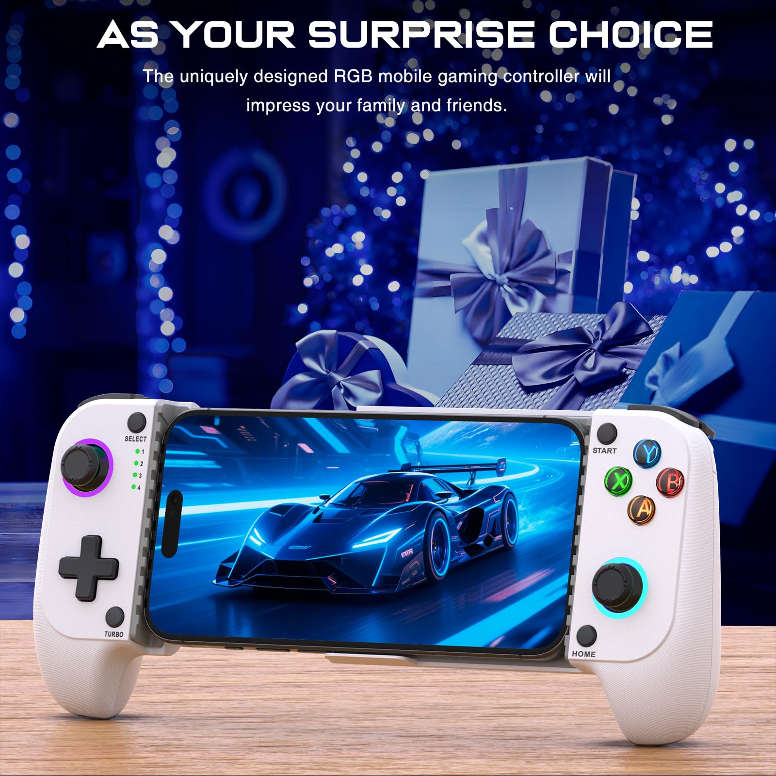 Controlador de juego móvil para iPhone/Android, mando de teléfono inalámbrico, compatible con funda de teléfono, controlador de juegos con palanca de mando Hall adecuado para Xbox Game Pass, Steam