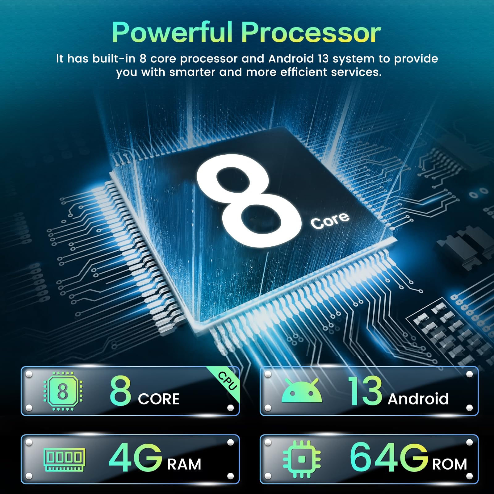 8Core 4+64G Upgrade Car Radio for Hyundai Elantra 2016-2018:Android 13 Car Stereo with Wireless Carplay Android Auto, 9'' IPS 1280 * 720 Touch Screen Bluetooth 5.0 Radio for Elantra with DSP GPS