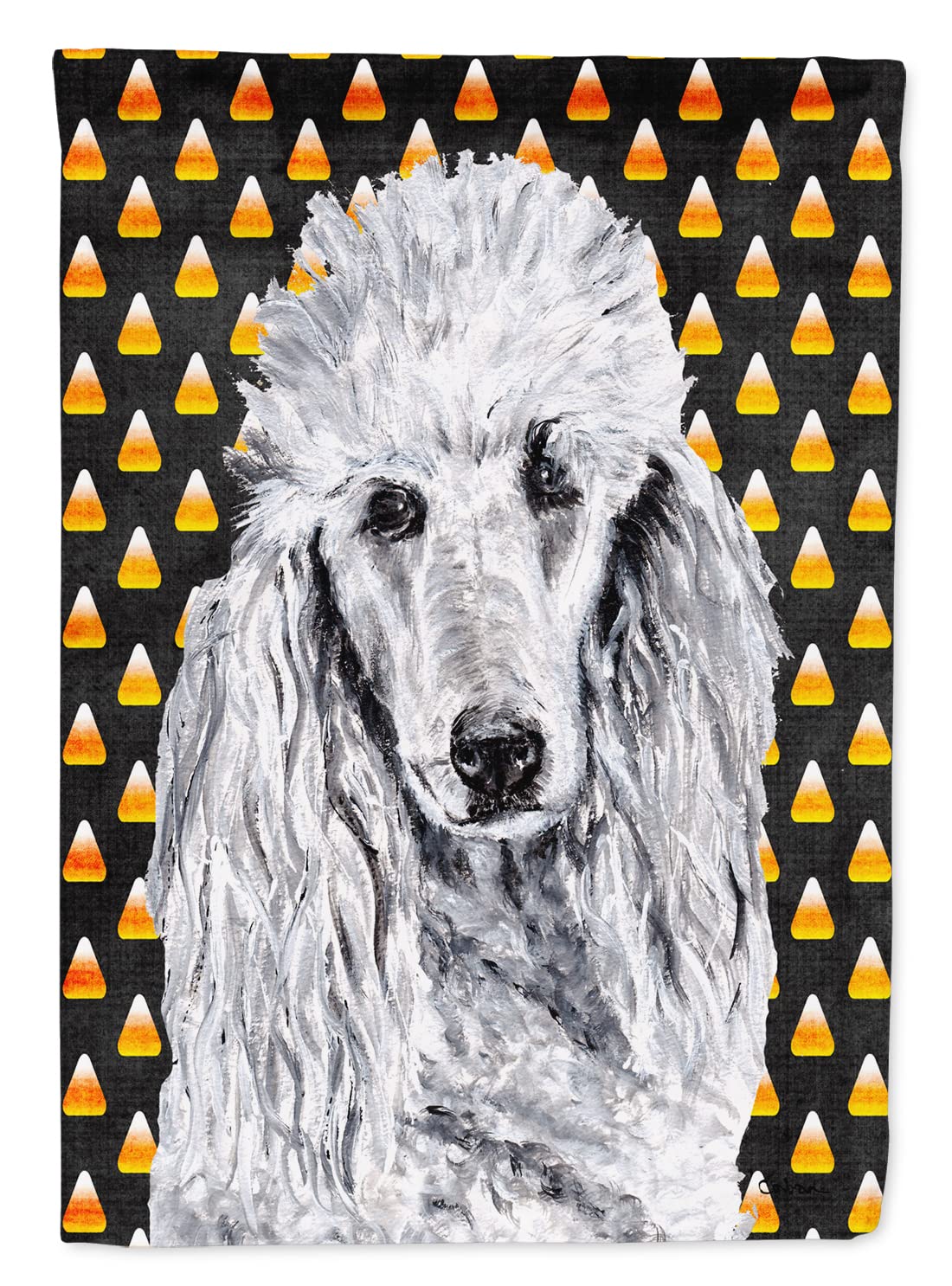 Drapeau caniche blanc Halloween Caroline's Treasures SC9655CHF grand format sur toile