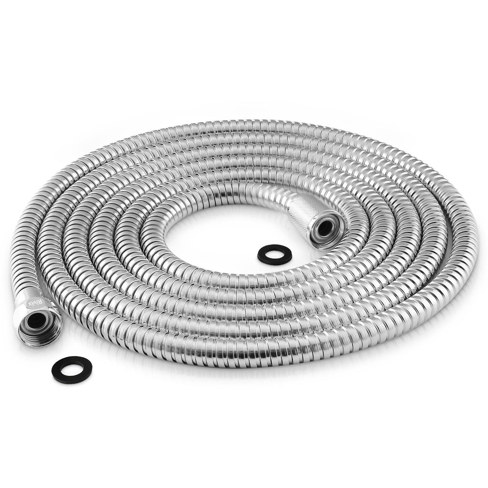Shower Hose 118 Inch Extra Long Stainless Steel Shower Hose - Flexible & Wear-Resistant with Chrome-Plated Nut & Insert