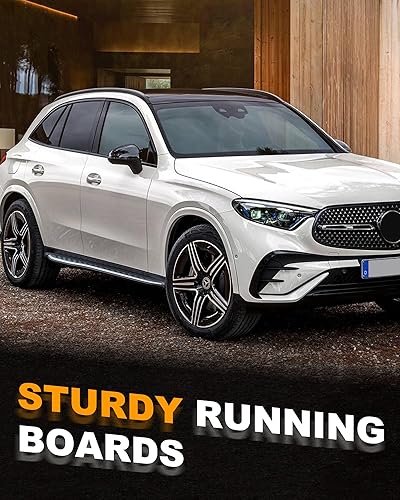 Miniatura 6 de Snailfly Estribos aptos para Mercedes Benz GLC 300 y 2024 GLC Coupé 2023 2024, capacidad de carga de 600 libras, sin taladrar