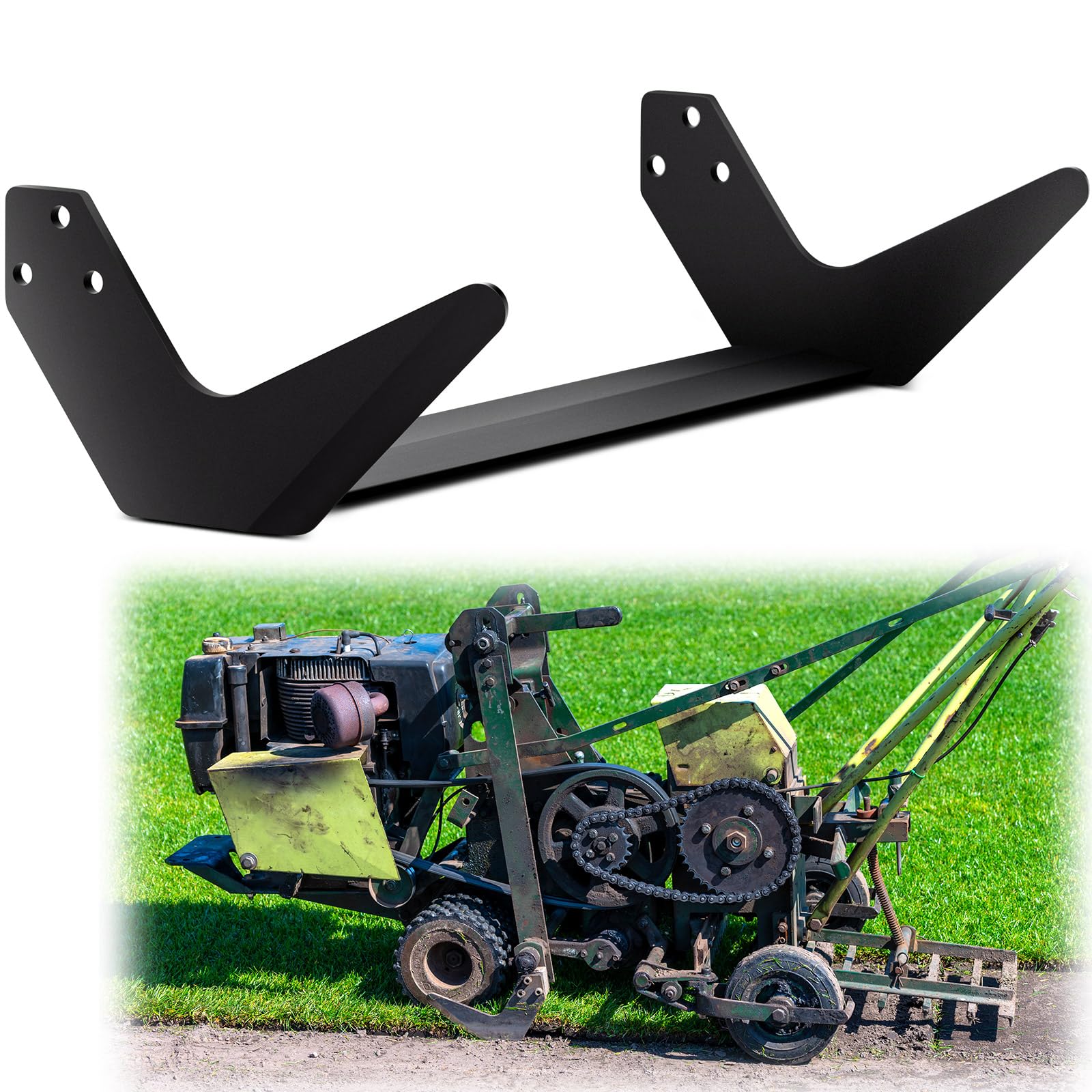Threlaco Hoja de corte de césped de 18 pulgadas compatible con cortadores de césped Ryan de repuesto para todas las máquinas cortadoras de césped de 18 pulgadas 4132717 4132717.7