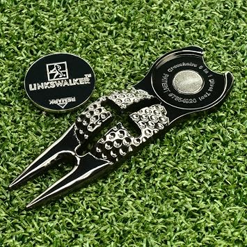 LinksWalker Collegiate Regulation Size 3 Golf Ball Gift Pack with Crosshair Divot Tool