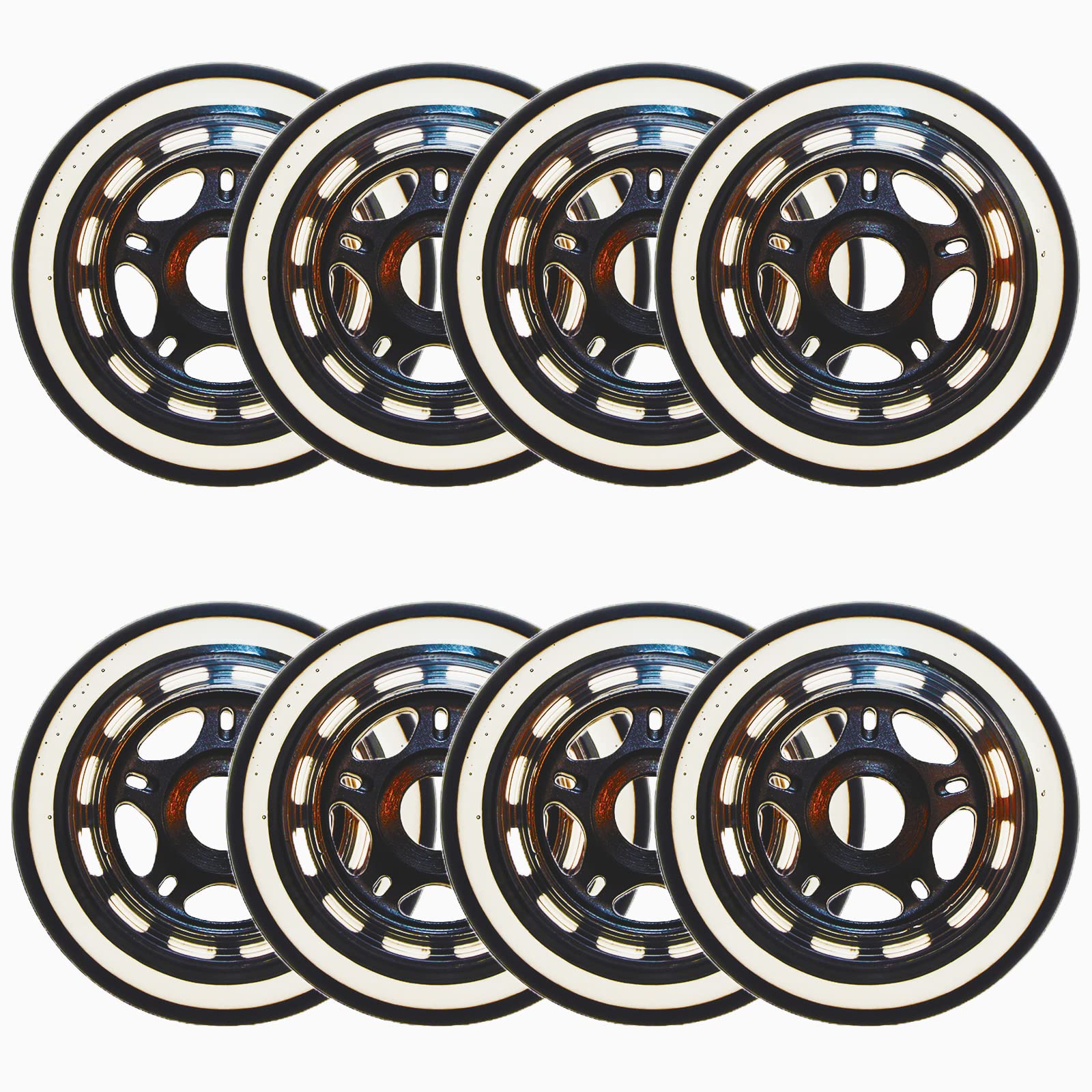 Genérico Ruedas para Patines en Línea Interior Exterior Ruedas de Repuesto para Patines en Línea 82A de 76 mm para Ruedas de Equipaje Y Scooters de 76 mm X 23 mm